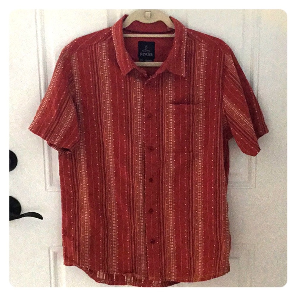 Men’s Prana Casual Button Down Dress Shirt
